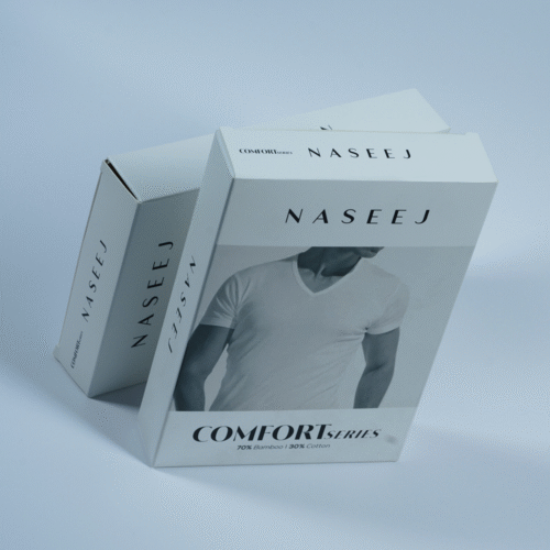 فانيلة نسيج كومفورت نصف كم رقبة ٧